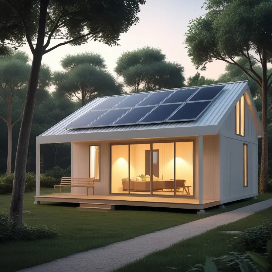 Çatı Güneş Enerjisi 2 Elegan Konut Yapı Modüler 2